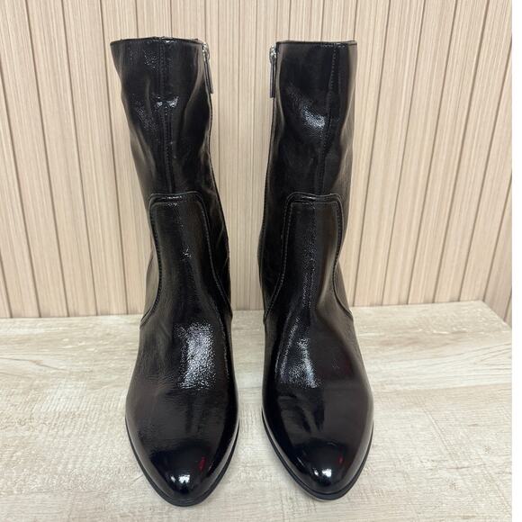 Aquatalia Renisa Leather Boots in Black Oil Size 9 Women's Shoes - Picture 3 of 11